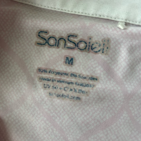 SanSoleil SolCool 1/4 Zip Pullover
Pink White
Size Medium - Picture 5 of 6